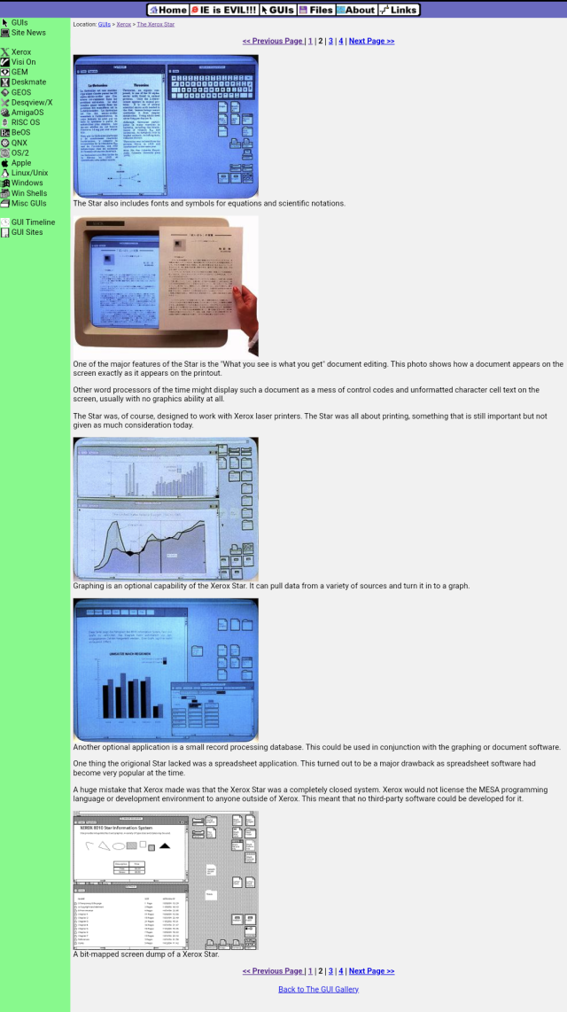 Xerox Star OS screens