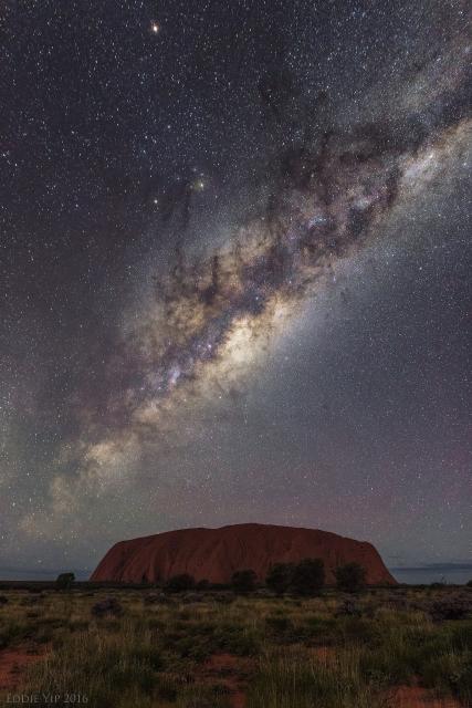 "The Rising Milky Way over Uluru."

Eddie Yip, CC BY-SA 2.0, via Wikimedia Commons.
