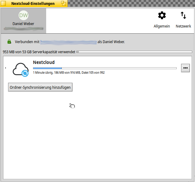 Nextcloud sync client running on Haiku in German

Nextcloud folder being synced with 1 minute remaining