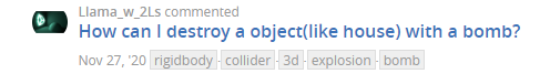 Llama_w_2Ls commented: How can I destroy a object(like house) with a bomb?