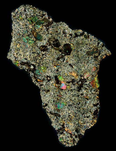 Thin Section of the Dar al Gani (DaG) 489 Meteorite.

Solar Anamnesis, CC BY-NC-ND 2.0 via Flickr: https://flic.kr/p/VG5526