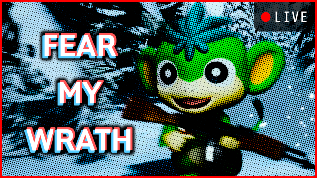 a thumbnail of a smiling cartoon green monkey with a rifle next to text that reads "FEAR MY WRATH"