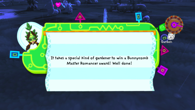 it takes a special kind of gardener to win a bunnycomb master romancer award! well done!