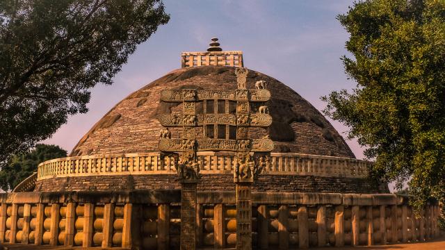 Sanchi Stupa.

achi28, CC BY-SA 4.0, via Wikimedia Commons.