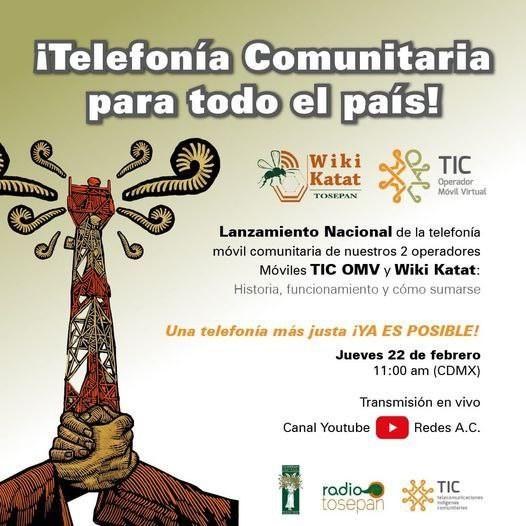 Lanzamiento de los operadores de telefonía e internet comunitarios 📲"TIC OMV" y "Wiki Katat