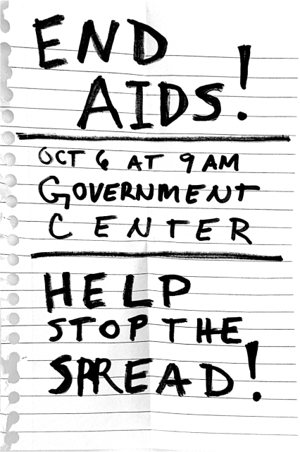 Hand drawn AIDS flyer
