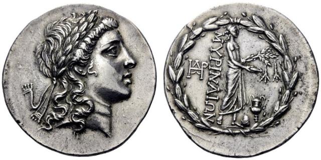 Aeolis, Myrina Tetradrachm. Apollo of Grynium.

EttuBruta, CC BY-SA 4.0, via Wikimedia Commons.