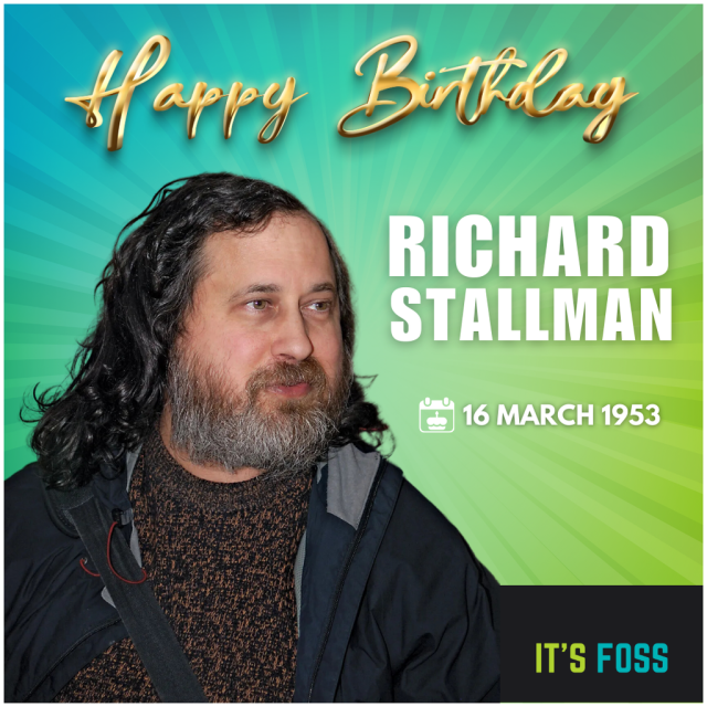 Happy Birthday

Richard Stallman

16 March 1953
