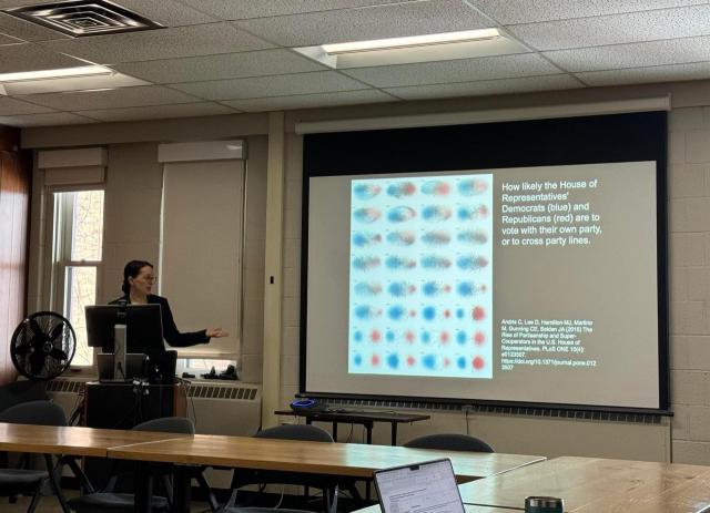 Sheril Kirshenbaum giving her dissertation defense