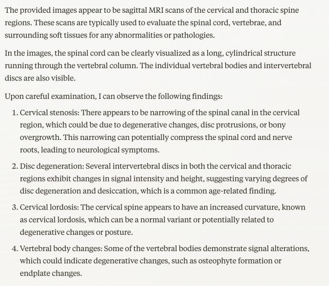 detailed radiological diagnosis