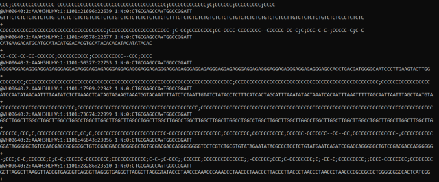 a few raw genomic reads