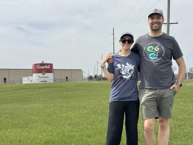With David Lowry in front of Campbell’s soup factory