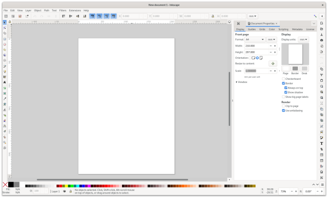 Inkscape window using GTK4 widgets without making use of libadwaita