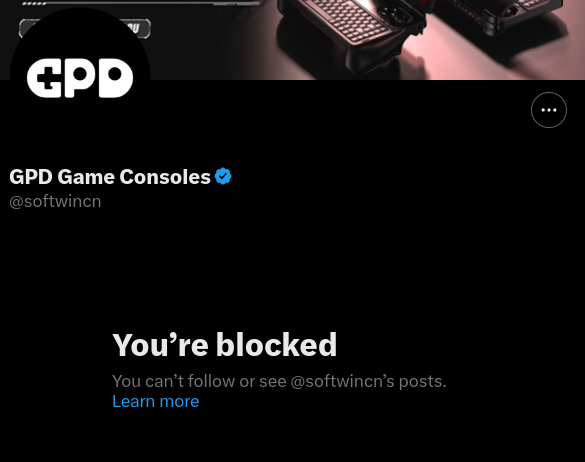 GPD blocked GamingOnLinux on X