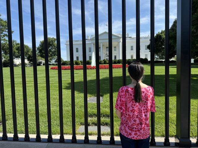Me from behind looking at the White House