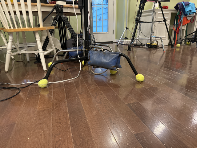 Kitchen floor with base of equipment 