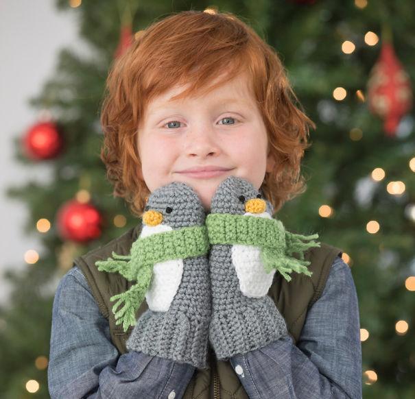 penguin mittens