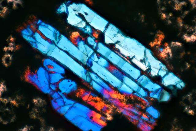 Moss Meteorite Thin Section microphotograph.

Solar Anamnesis, CC BY-NC-SA 2.0 via Flickr: https://flic.kr/p/2ciSvmX