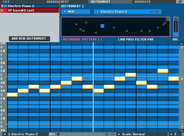 screenshot of Bosca Ceoil Blue