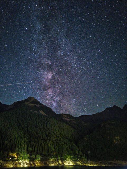 "Milky Way Galaxy over Ceresole Reale."

CarlinoNabbo, CC BY-SA 4.0, via Wikimedia Commons.