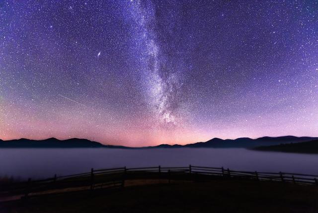 "А за парканом Чумацький Шлях. Verkhovynskyi National Nature Park."

Maksym Popelnyukh, CC BY 4.0, via Wikimedia Commons.