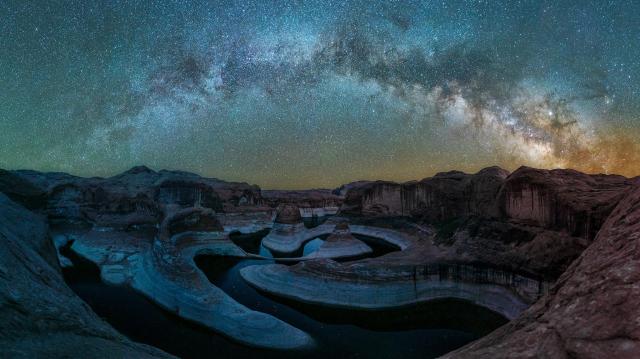 "Reflection Canyon Under MilkyWay Arch."

Jay Huang, CC BY 2.0 via Flickr: https://flic.kr/p/RKnaF8