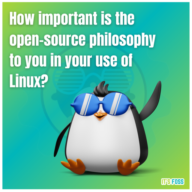 How important is the open-source philosophy to you in your use of Linux?