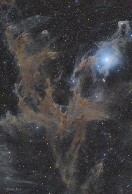 The featured image shows a dark nebula complex involving thick dust appearing brown and making a big .