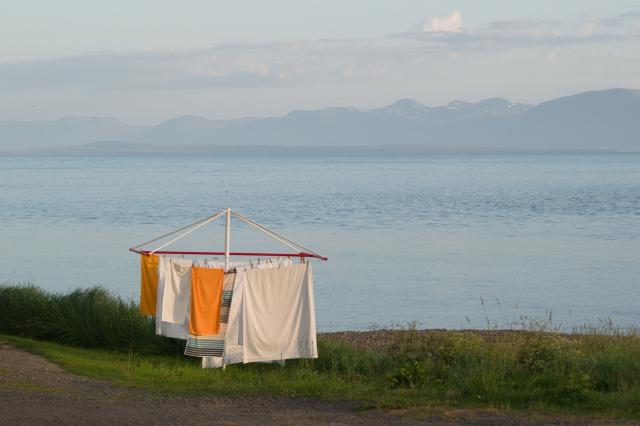 washing line by the sea