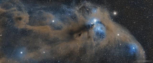 "Corona Australis dust."

Christian Gloor, CC BY 2.0 via Flickr: https://flic.kr/p/2q8VwEF