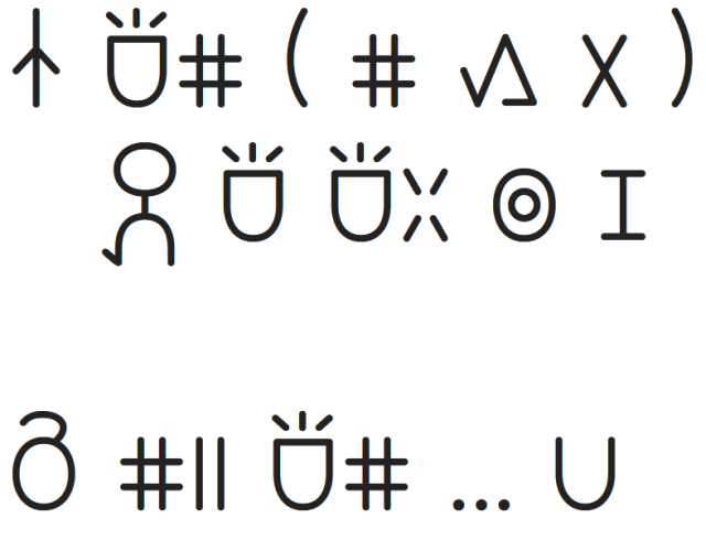 A definition and prompt example of a toki pona forth. It reads: nasin  kalama nanpa ( nanpa kama ala ) pali  kalama  kalama weka  sike  pini.  seme? nanpa tu  kalama nanpa ... pona