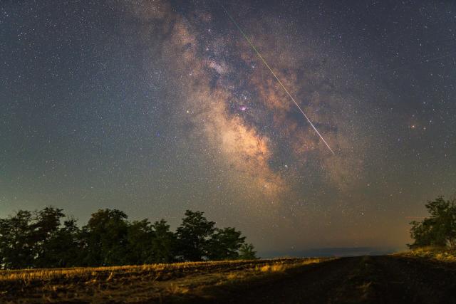 Milkyway at night.

TreeLab Oleg Kuchurivsky, CC0, via Wikimedia Commons.