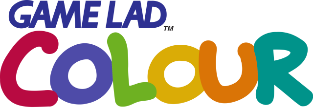 Game Boy Color logo but it’s altered to say "Game Lad Colour", the U is integrated in orange in the rest of the logo