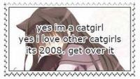a lower quality original image of the stamp

yes im a catgirl yes i lover other catgirls it's 2008. get over it