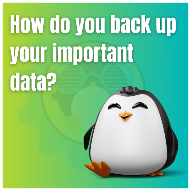 How do you back up your important data?