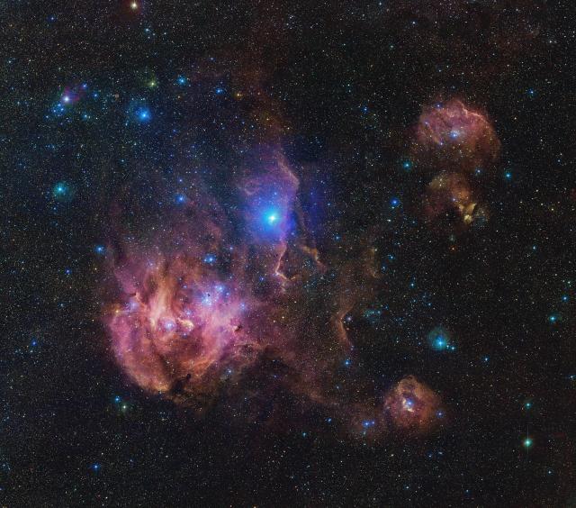"Running Chicken Nebula."

ESO/VPHAS+ team. Acknowledgement: CASU, CC BY 4.0, via Wikimedia Commons.