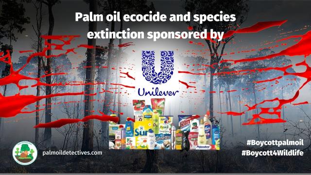 #News: Disgraced #PalmOil co. Royal Golden Eagle receives billions in "sustainability" loans while holding #supplychain links to palm oil #ecocide, present in products of  #Unilever, #Ferrero #PepsiCo and more! 🔥🌴 #BoycottPalmOil #Boycott4Wildlife @RAN  https://www.ran.org/forest-frontlines/royal-golden-eagle-group-receives-billions-in-sustainability-loans-amid-ongoing-links-to-deforestation-across-its-business/

Boycott Unilever 