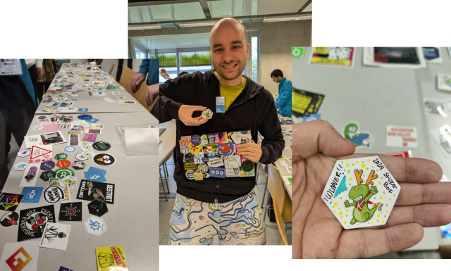 Picture of stickers and me at the stickers bof