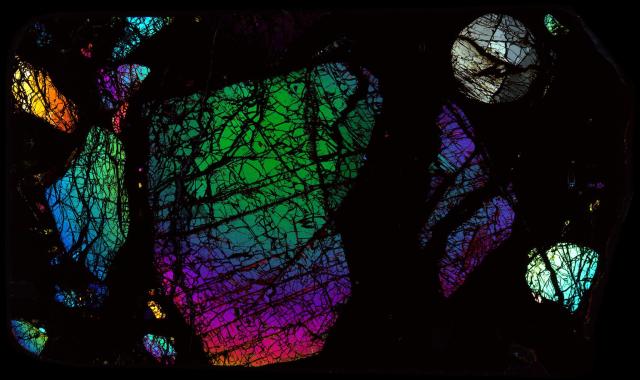 Thin Section of the Huckitta Meteorite in Cross Polarized Light.

Solar Anamnesis, CC BY-NC-ND 2.0 via Flickr: https://flic.kr/p/2ivN8rj