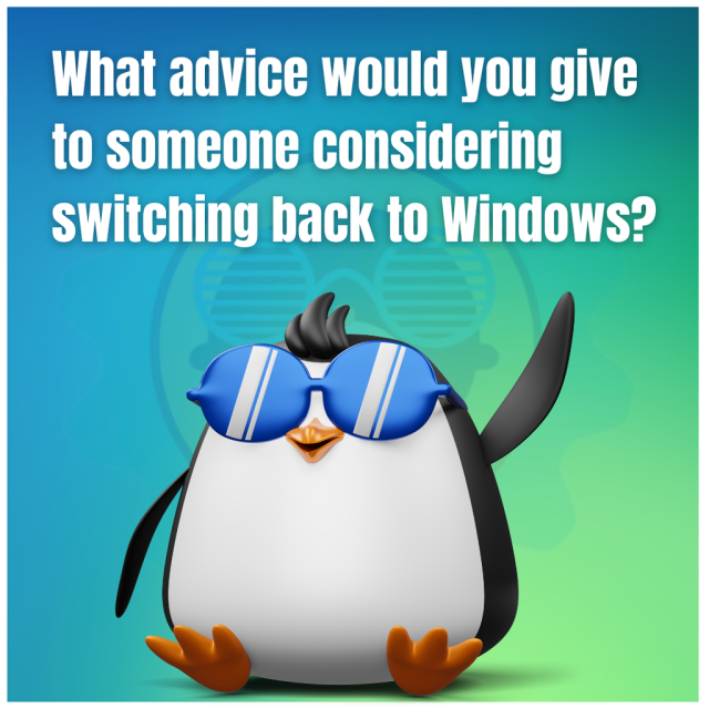 What advice would you give to someone considering switching back to Windows?