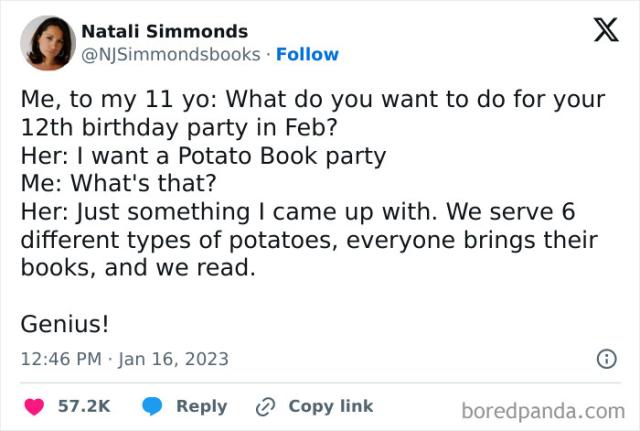 potatoes and books