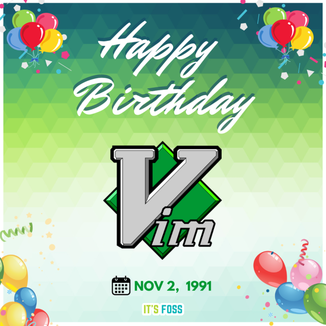 Happy Birthday Vim

Nov 2, 1991