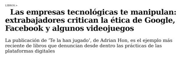 recorte de una reseña del libro "Te la han jugado" sobre Amazon desde dentro