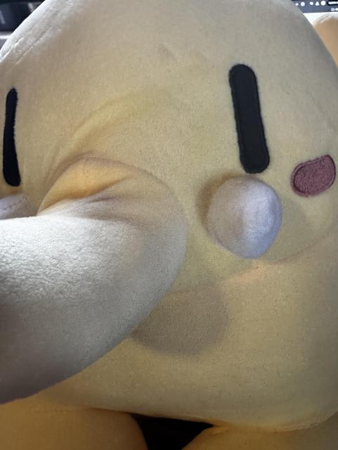 Extreme closeup of the Plushtodon.