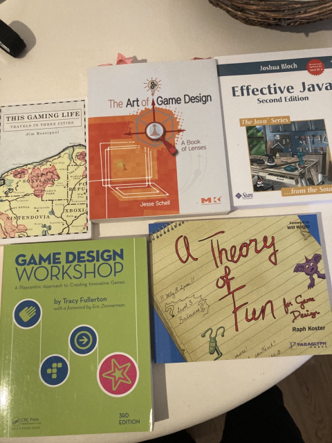 picture of the five books mentioned in the post