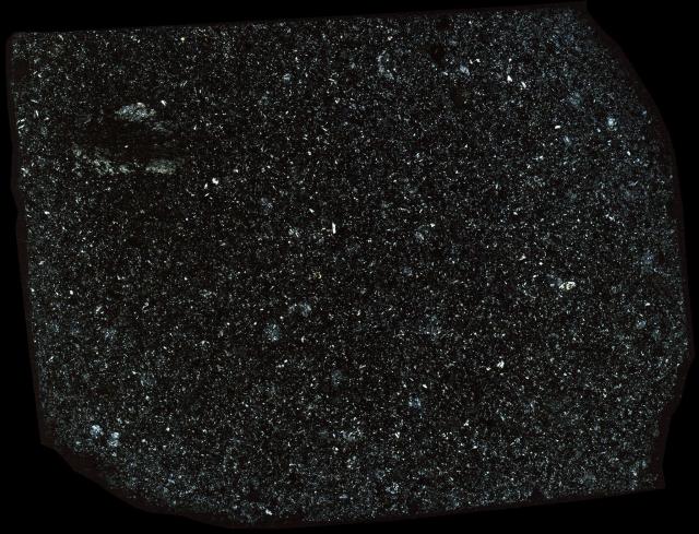 Abee Meteorite Thin Section - XPL HDR Pathscan Enabler.

Solar Anamnesis, CC BY-NC-SA 2.0 via Flickr: https://flic.kr/p/2hBh8oz