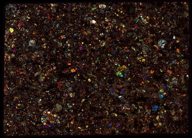 Sayh al Uhaymir (SaU) 001 Meteorite Thin Section - XPL HDR Pathscan Enabler.