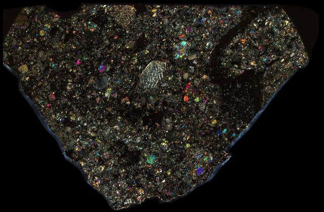 Rose City Meteorite Thin Section - XPL HDR Pathscan Enabler.