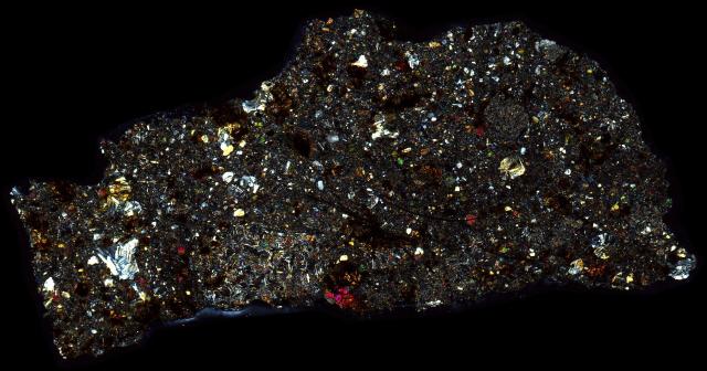 Camel Donga Meteorite Thin Section - XPL HDR Pathscan Enabler.