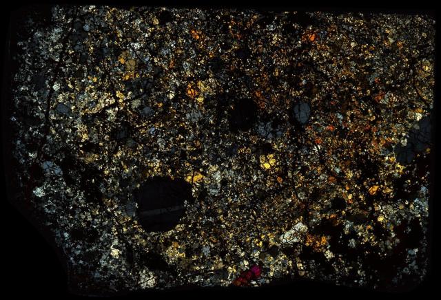 Bondoc Meteorite Thin Section - XPL HDR Pathscan Enabler.